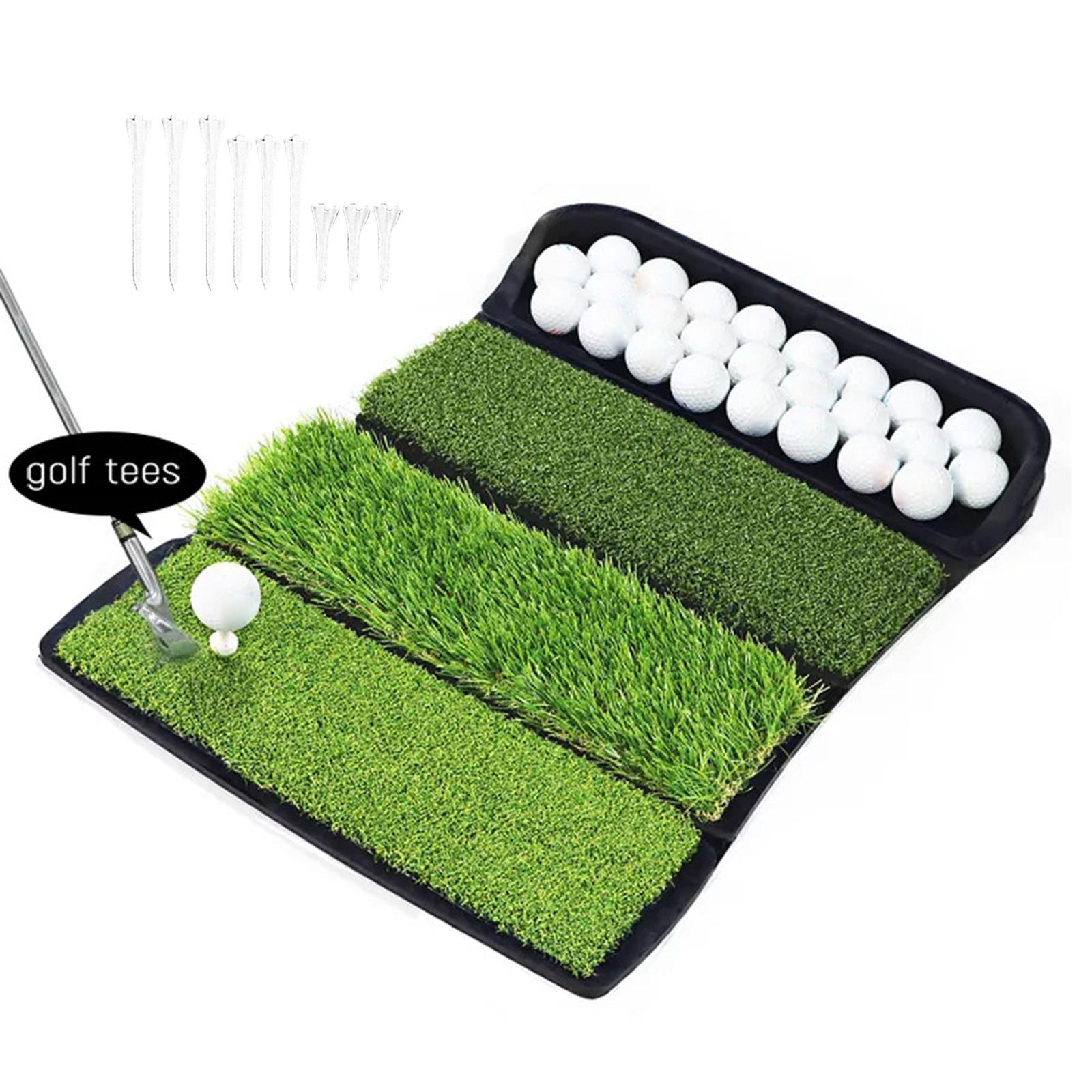 Golf Hitting Mat Swing Correction Golf Training Mat Portable Collapsible Batting Mat Golf Training Aid for Game Outdoor Indoor Sports Adults