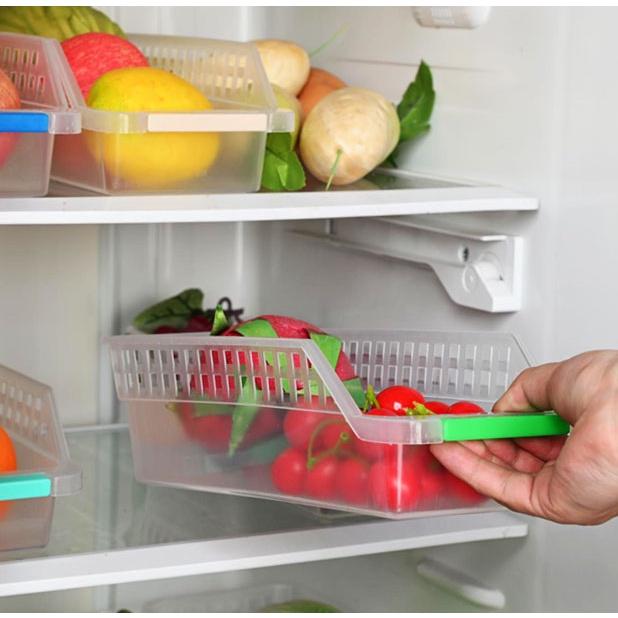 Khay rổ nhựa để tủ lạnh đựng thức ăn, rau củ trái cây, hộp đựng thực phẩm đựng đồ đa năng - Đồ gia dụng, dụng cụ nhà bếp