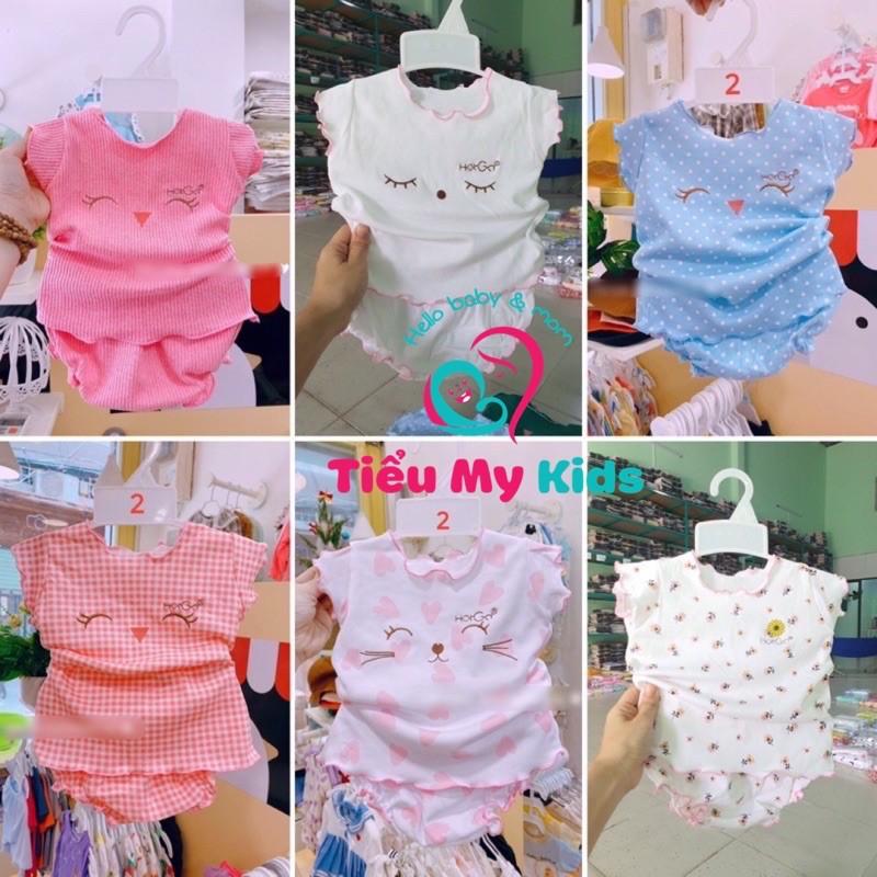 Đồ sơ sinh hotga, bộ thun, chất mát, đồ bộ sơ sinh bé gái hiệu hotga