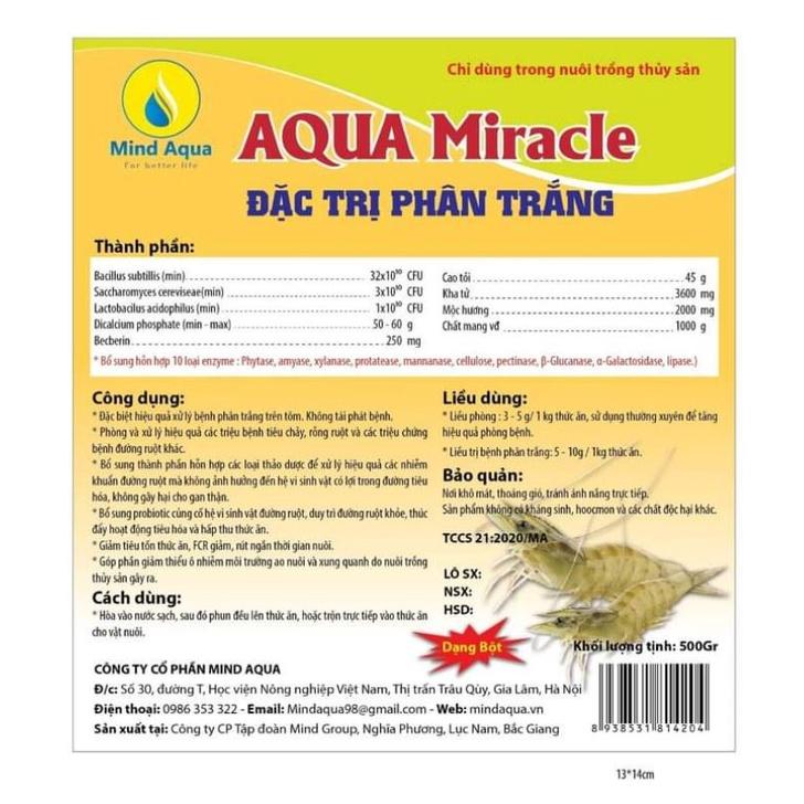 Đac tr.i phân trắng ở tôm 500g 1lon
