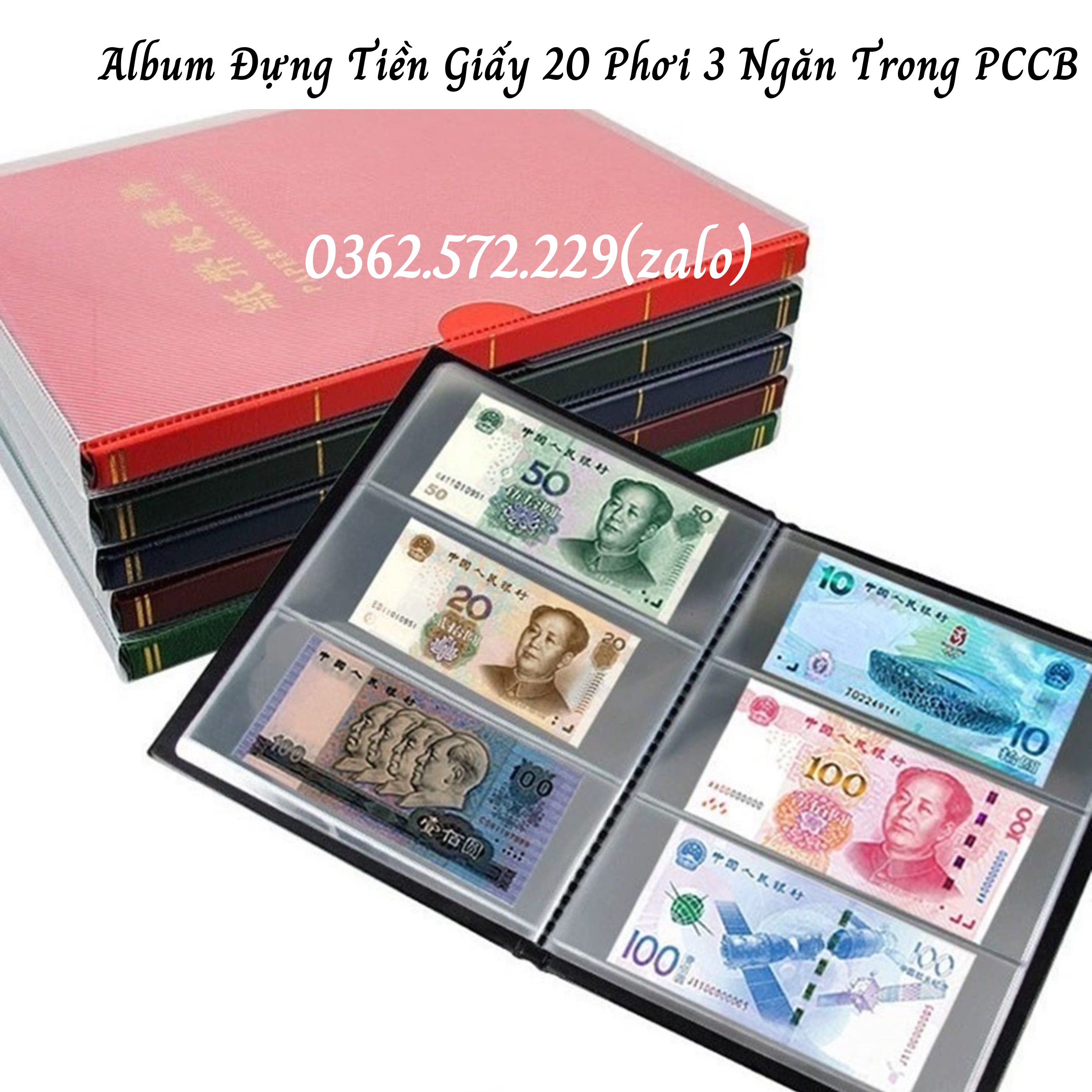 Album Đựng Tiền 20 Phơi 3 Ngăn Trong