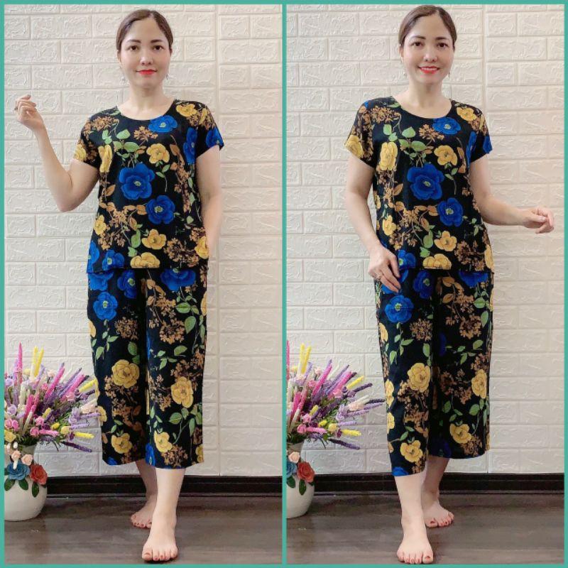 Bộ lanh lửng trung niên, đồ bộ tole cho mẹchất vải dầy, mền mịn,mặc mát thấm hút mồ hôisize 48-70kg