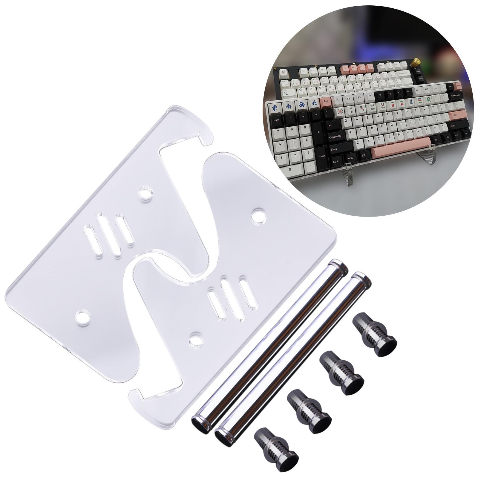 Full Transparent Mechanical Keyboard Stand Keyboard Display Stand 2 Slots