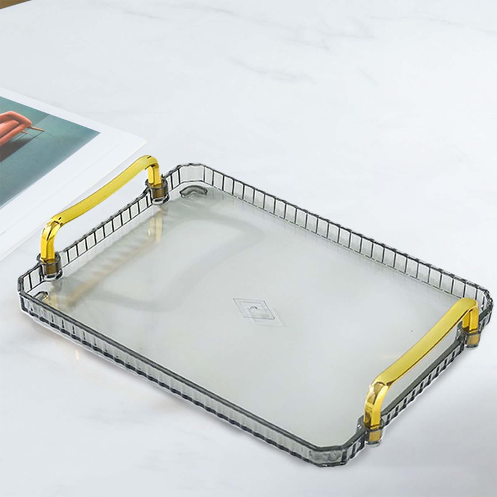 Serving Tray with Handle Storage for Living Room Dessert Dinner