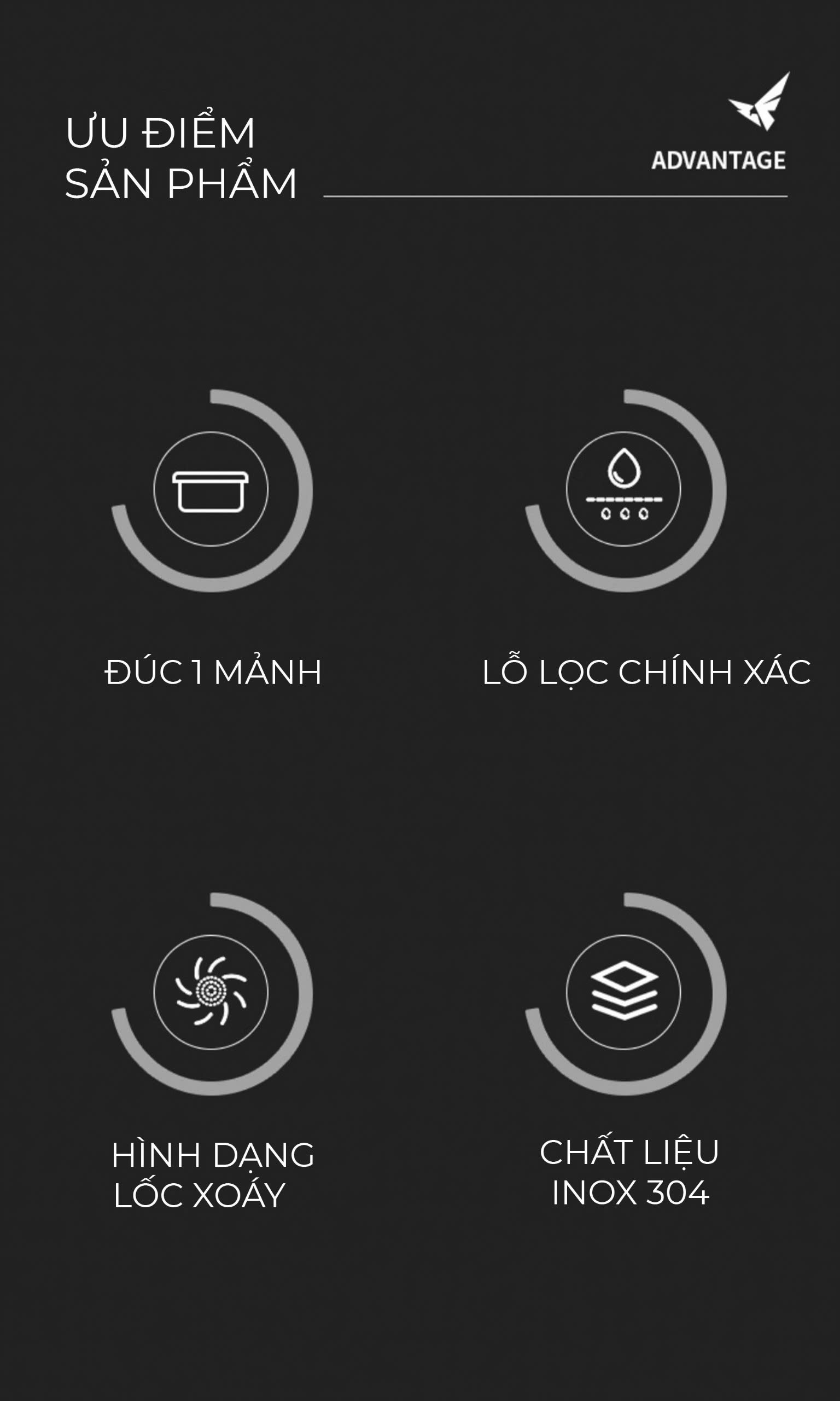 Feepie filter giỏ lọc GOW lốc xoáy inox 304