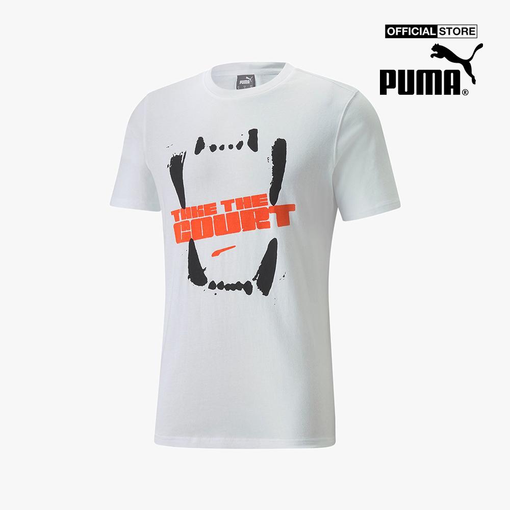 PUMA - Áo thun nam cổ tròn ngắn tay 4th Quarter Basketball 532361