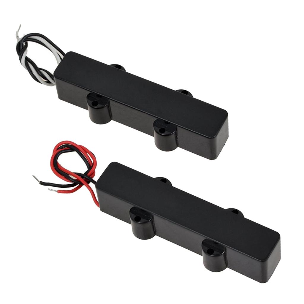 Jazz Bass 4 String Neck and Bridge Pickup Set for J Bass Pickups