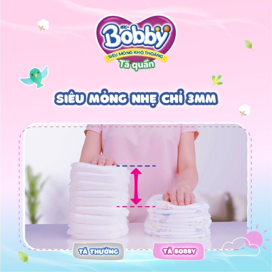 Tặng thêm 8 miếng | Tã Quần Bobby Cho Bé Size L 68 Miếng 9 Đến 14 Kg - Bỉm Quần Trẻ Em Bobby Size L68