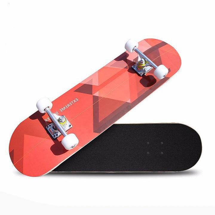 Ván Trượt Mặt Nhám Chống Trơn Trượt Size Lớn 80 x 20cm, Bánh Cao Su, Mặt Ván Trượt Nhám gỗ ép 7 lớp chuẩn thi đấu