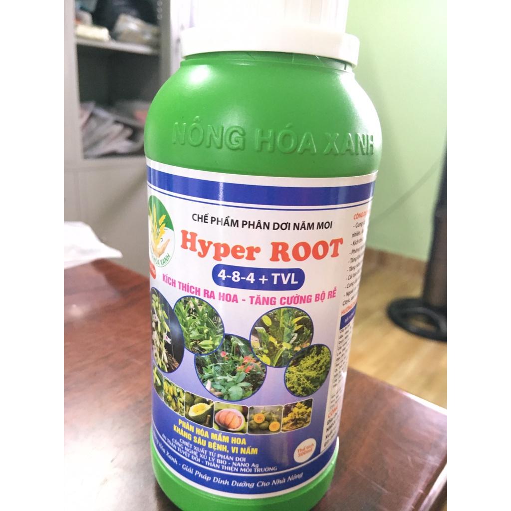 HYPER ROOT 4-8-4–KÍCH THÍCH RA HOA, TĂNG CƯỜNG BỘ RỄ, PHÂN HÓA MẦM XANH – CHAI 0,5 LÍT