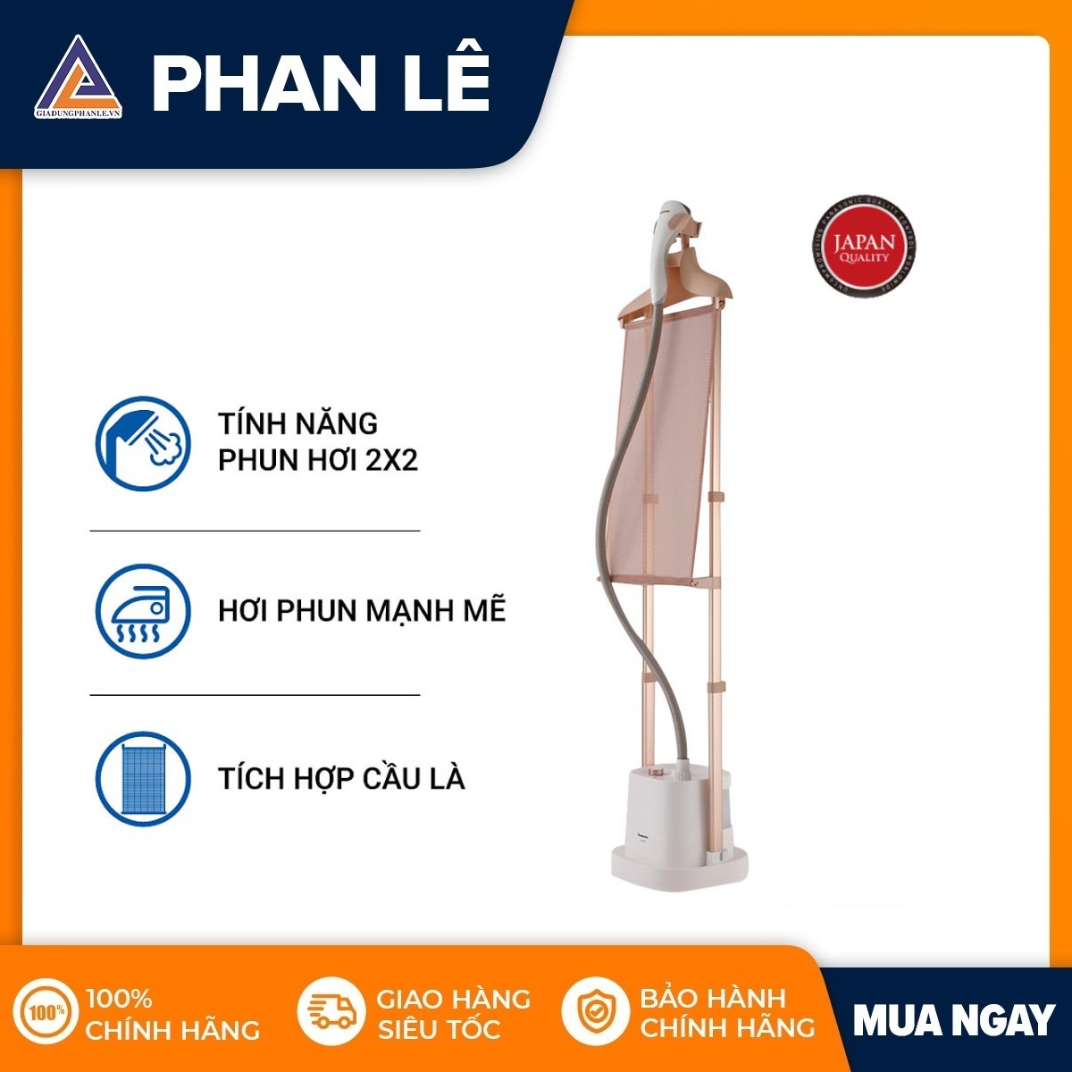 Bàn Ủi Hơi Nước Đứng Panasonic NI-GWE080WRA - Hàng Chính Hãng