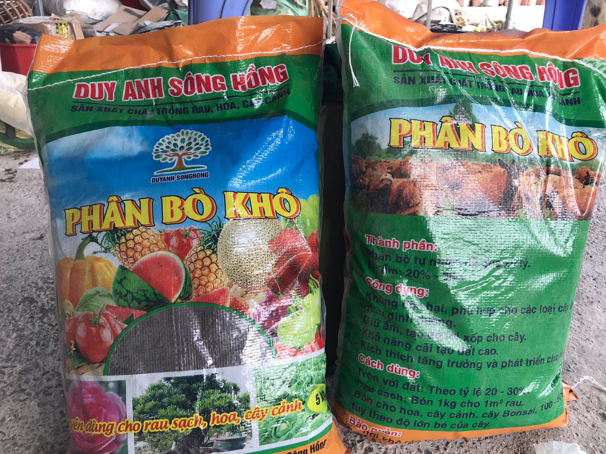 PHÂN BÒ QUA XỬ LÝ - HỖ TRỢ CÂY TRỒNG PHÁT TRIỂN BAO 5KG