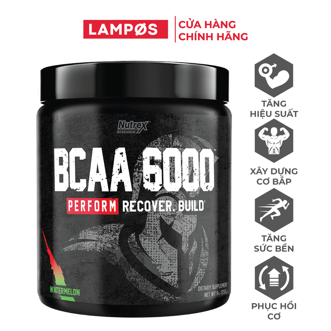 BCAA 6000 Nutrex, Hỗ trợ phục hồi và xây dựng cơ bắp tối ưu (30 lần dùng)