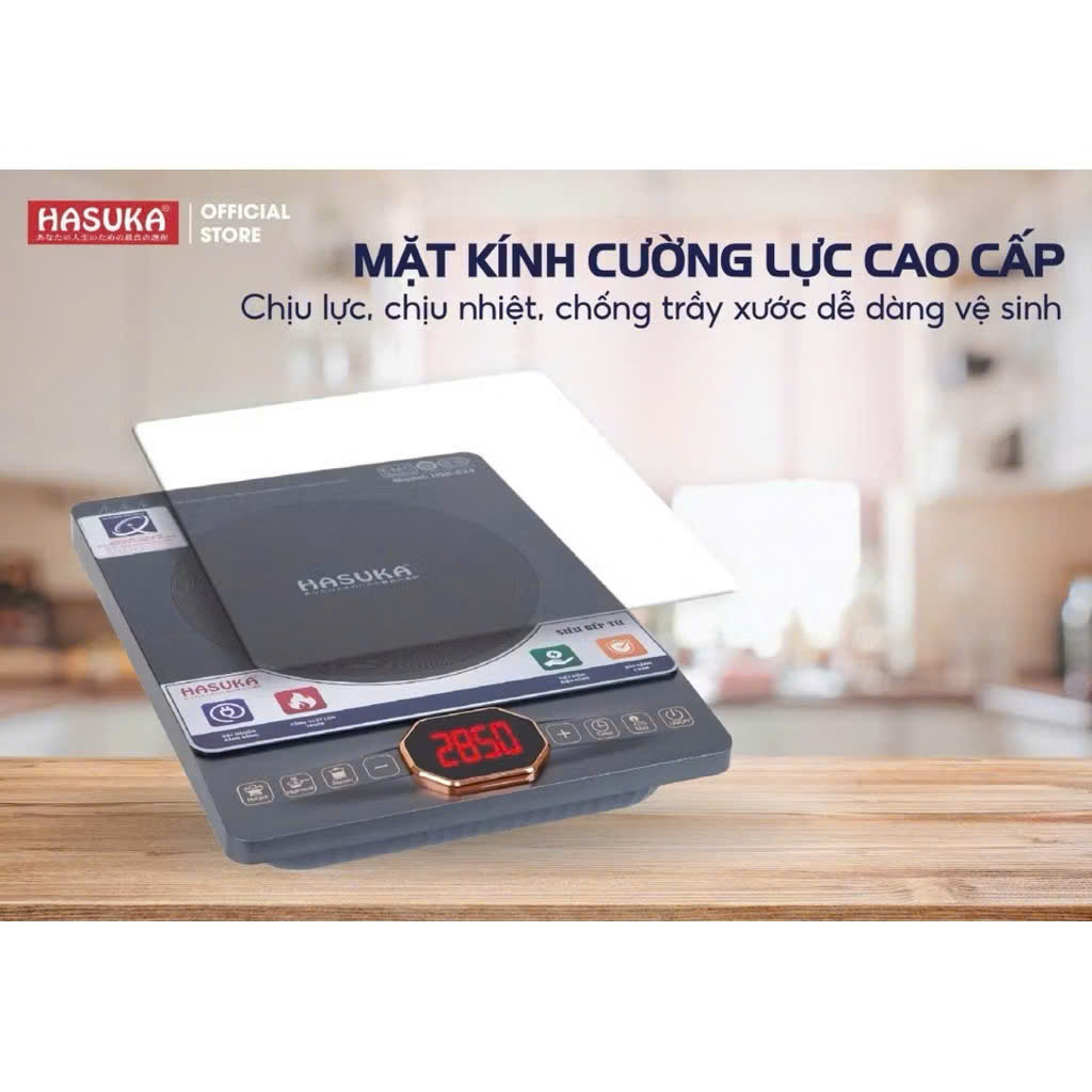 BẾP ĐIỆN TỪ ĐƠN CAO CẤP HASUKA HSK-624 (2850W)-HÀNG CHÍNH HÃNG