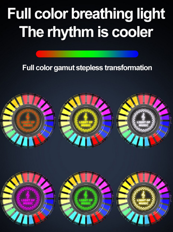 Nước Hoa Cảm Biến Theo Nhạc Rhythm Round by App Trên Ô Tô - Home and Garden