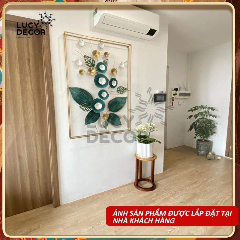 Tranh sắt treo tường cành hoa nghệ thuật decor cỡ lớn trang trí phòng sang trọng phong cách Châu Âu mã A1002