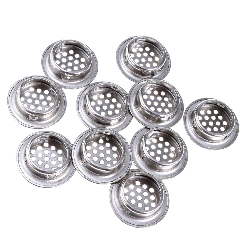 10Pcs Stainless Steel Air Vent Louver Round Cabine Hole Air Vent Cover