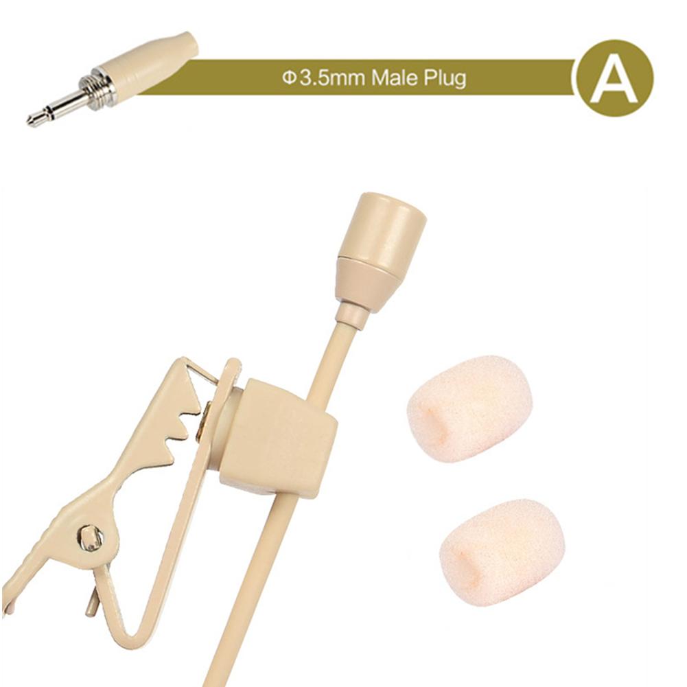 Micro Lavalier 3.5mm Màu Be 3 Chân 4 Chân XLR Kẹp Ve Áo Cho Shure Không Dây Dành Cho Sân Khấu Nhà Thờ Giảng Viên Micropho Màu sắc: A