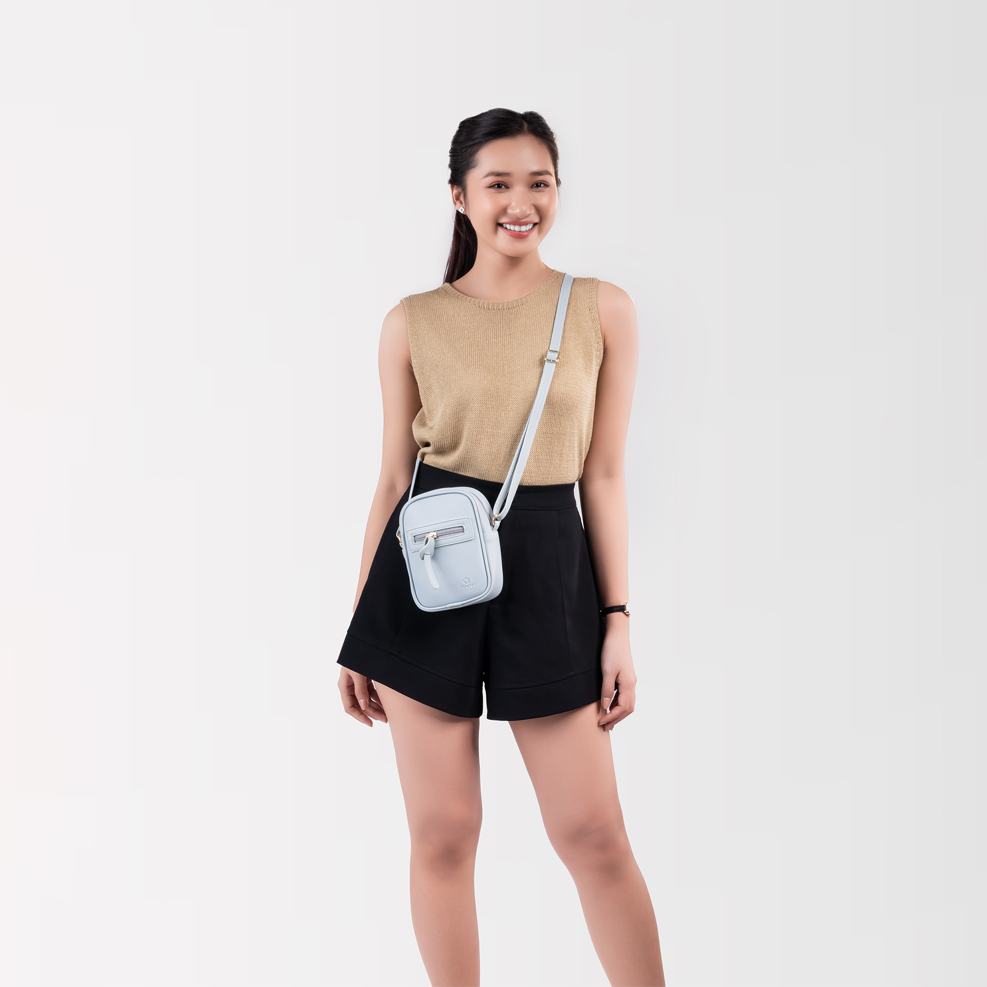 Túi đeo chéo nữ mini hoạ tiết khóa charm Yuumy Seasand YN132