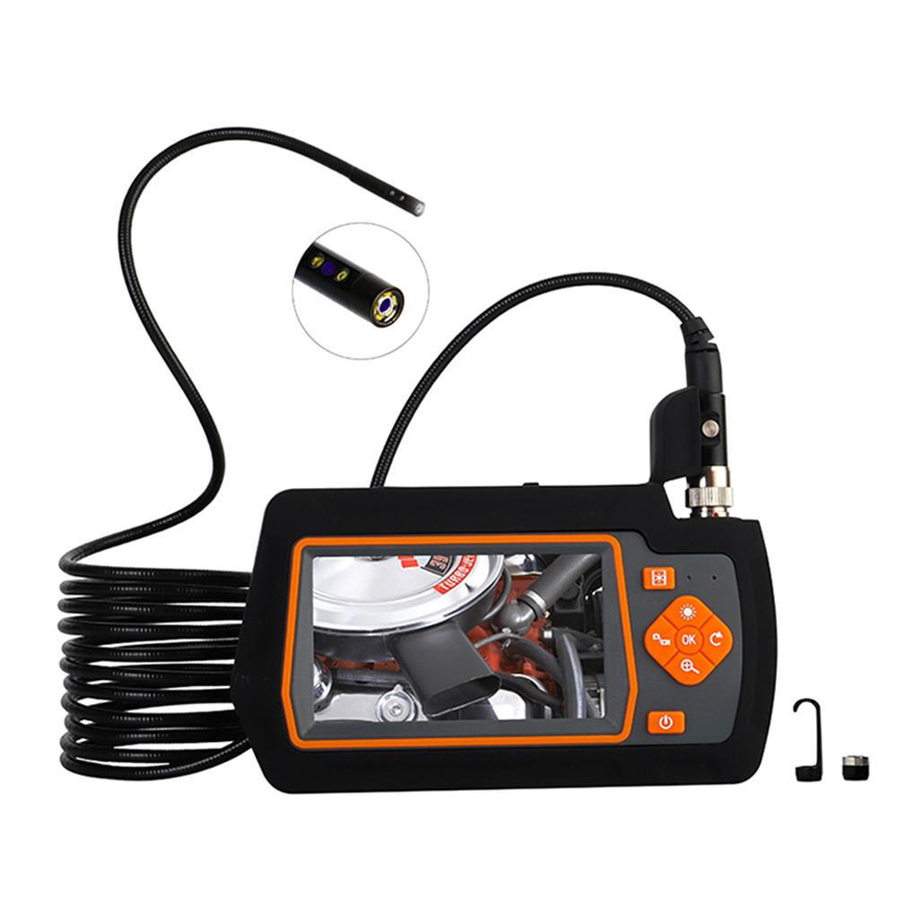 5.5mm Dual-lens Industrial Endoscopes with 4.3 Inch IPS Screen 1080P High Definition Borescope Inspection Camera with 6