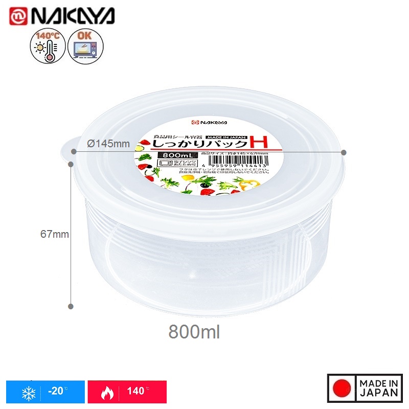Combo 06 hộp bảo quản thực phẩm Nakaya Firm Pack H 800ml &amp; M 1.3L - Hàng nội địa Nhật Bản | Made in Japan