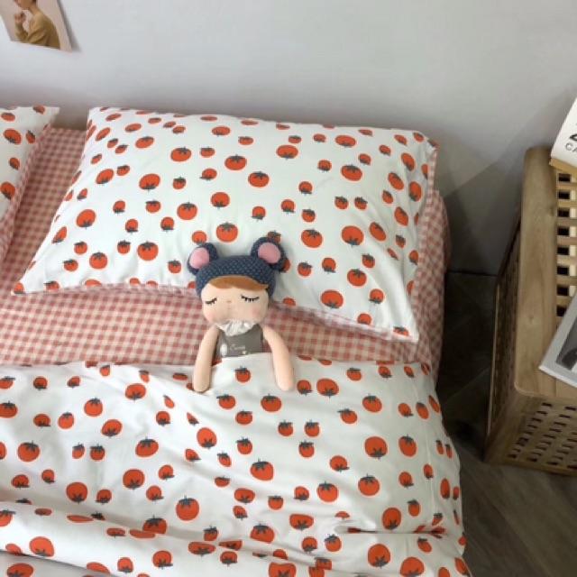 Set Cotton Living Hàng Nhập Khẩu Cao Cấp 4 Món Trái Cà Chua