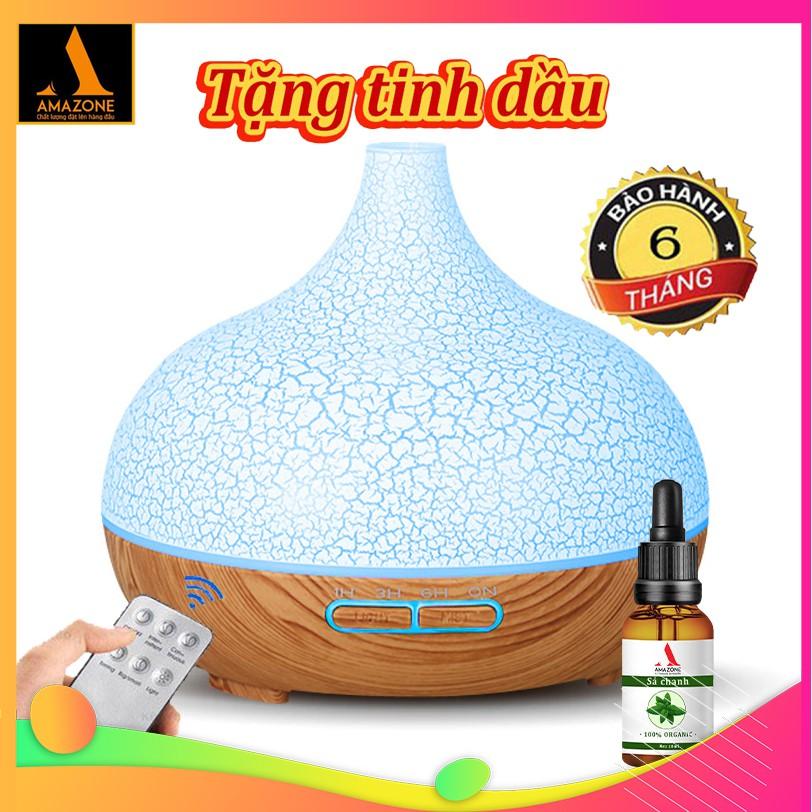 Máy xông tinh dầu phòng ngủ - máy khuếch tán tinh dầu BÍ NGÔ HOA VĂN 550ml -