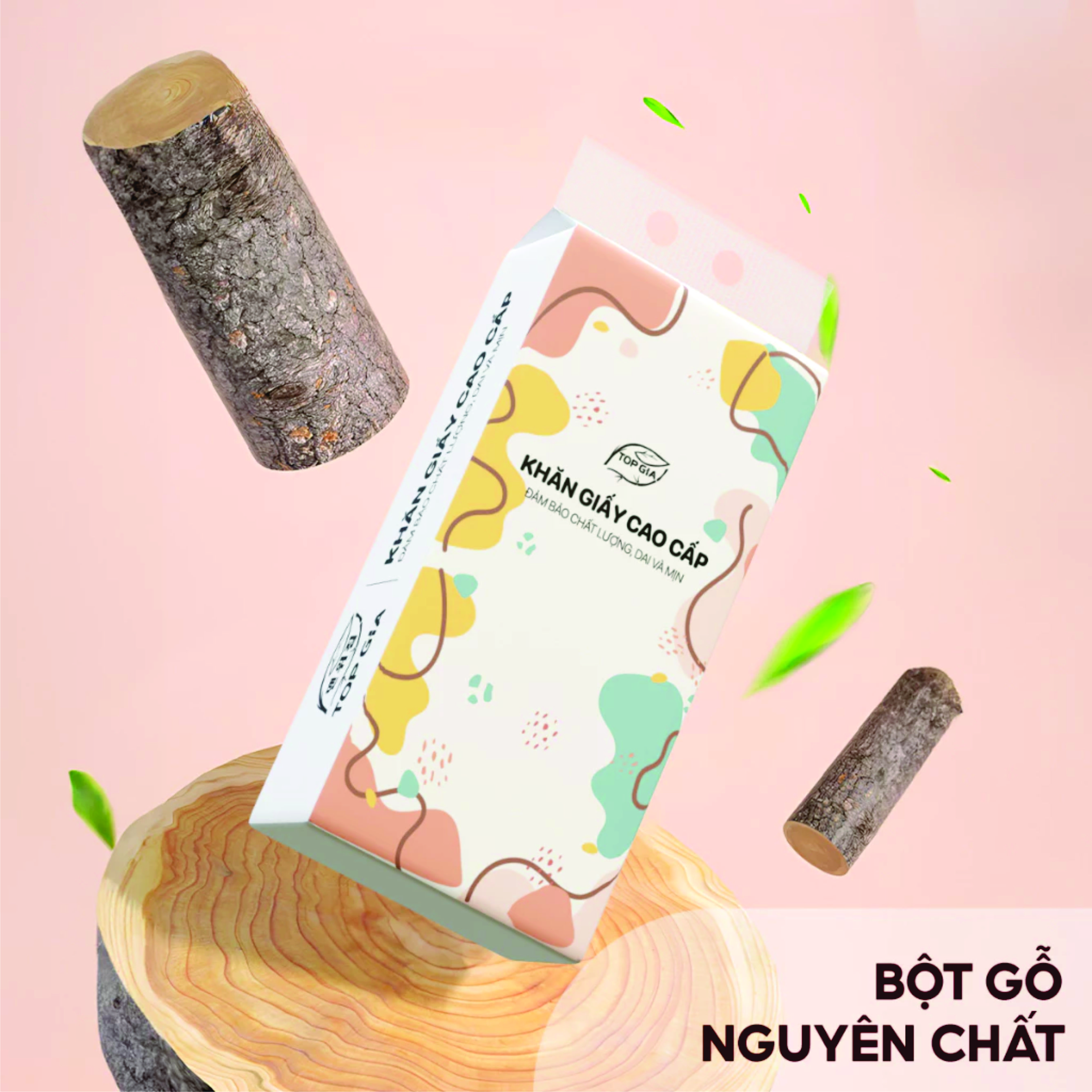 Giấy Treo Đa Năng, khăn giấy treo tường Top Gia thùng 6 bịch đa sắc làm từ bột gỗ nguyên chất, 1280 tờ 4 lớp dai, dày dặn caop cấp