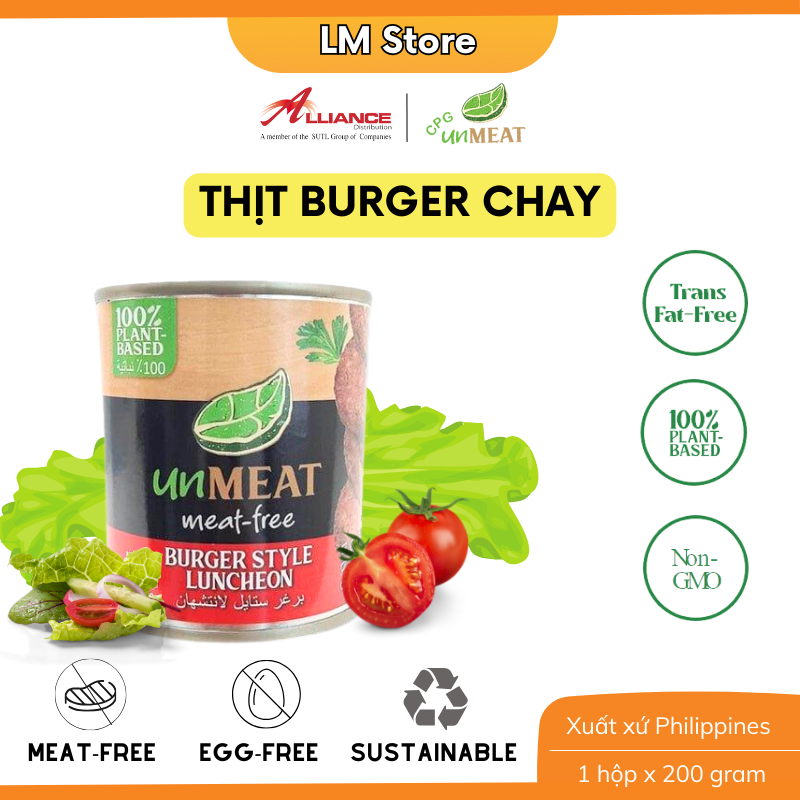 [Chay] Thịt Burger Chay Unmeat 200g - Nhập Khẩu Trực Tiếp Từ Philippines