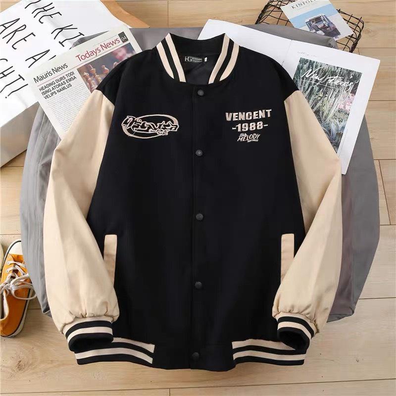 Áo khoác VENCEDE 1988 jacket da lộn 2 lớp unisex nam nữ , Bomber Jacket chất nhung gân dày dặn lót dù / Nam nữ unisex