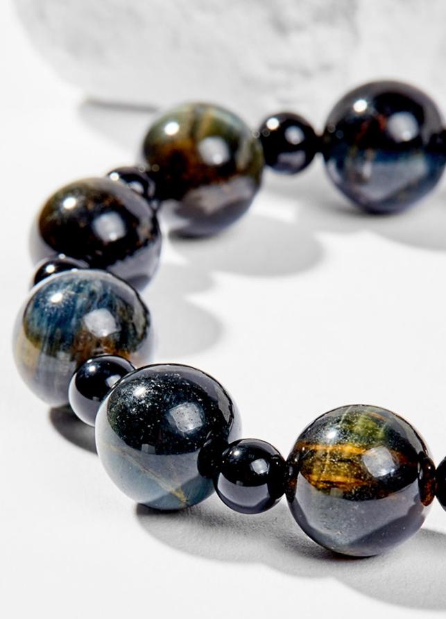 Vòng Chuỗi Mân Côi Đá Mắt Hổ Xanh Đen - Ngọc Quý Gemstones