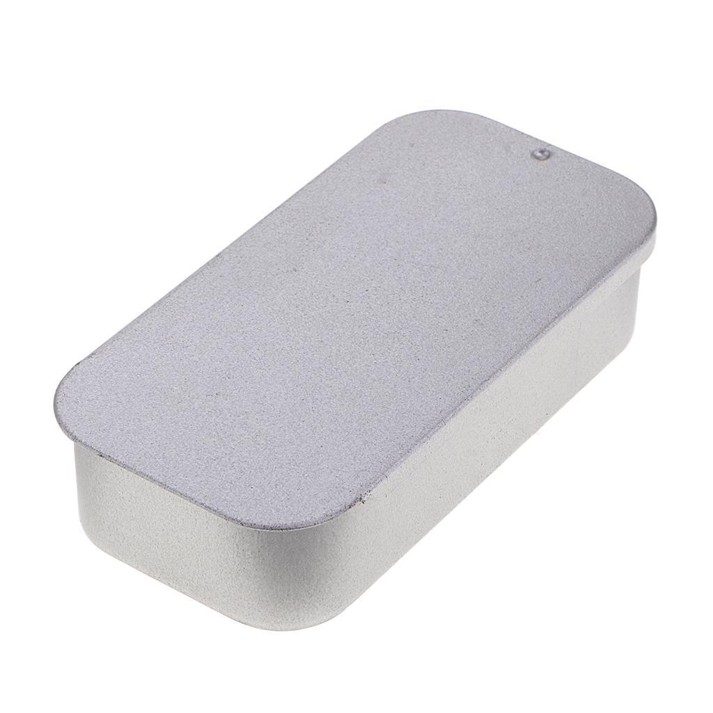 Metal Tin Rectangle Storage Slide Top Box Organizer Coin Key Container Case