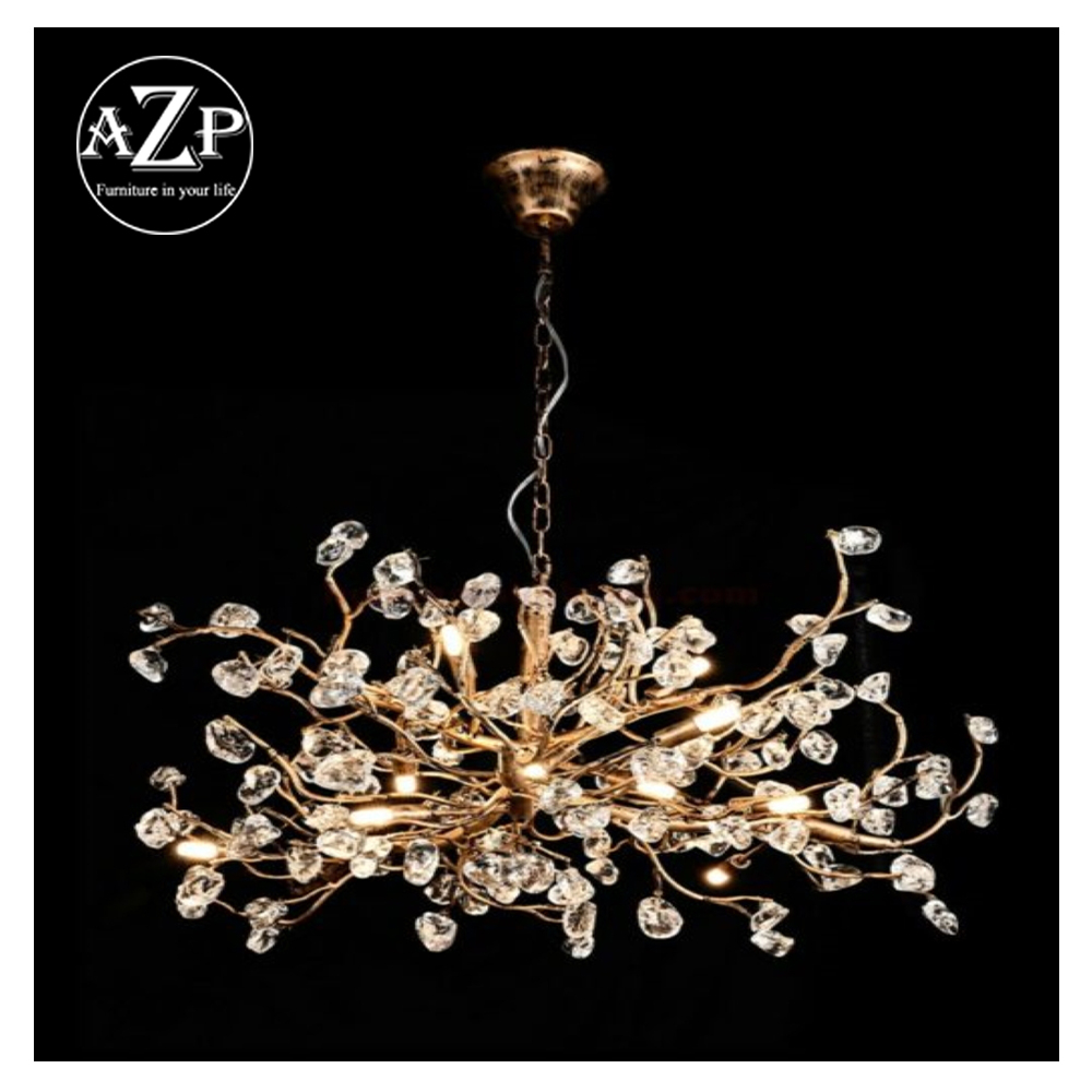 ĐÈN THẢ TRẦN PHA LÊ / ĐÈN THÔNG TẦNG TRANG TRÍ PHÒNG KHÁCH / PHÒNG NGỦ / CẦU THANG / KHÔNG GIAN SANG TRỌNG AZP-2003 phong cách đương đại, hàng nhập khẩu AZP