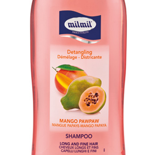 Dầu gội ngừa rụng tóc Milmil Detangling Shampoo Mango Pawpaw 750ml tặng kèm móc khóa