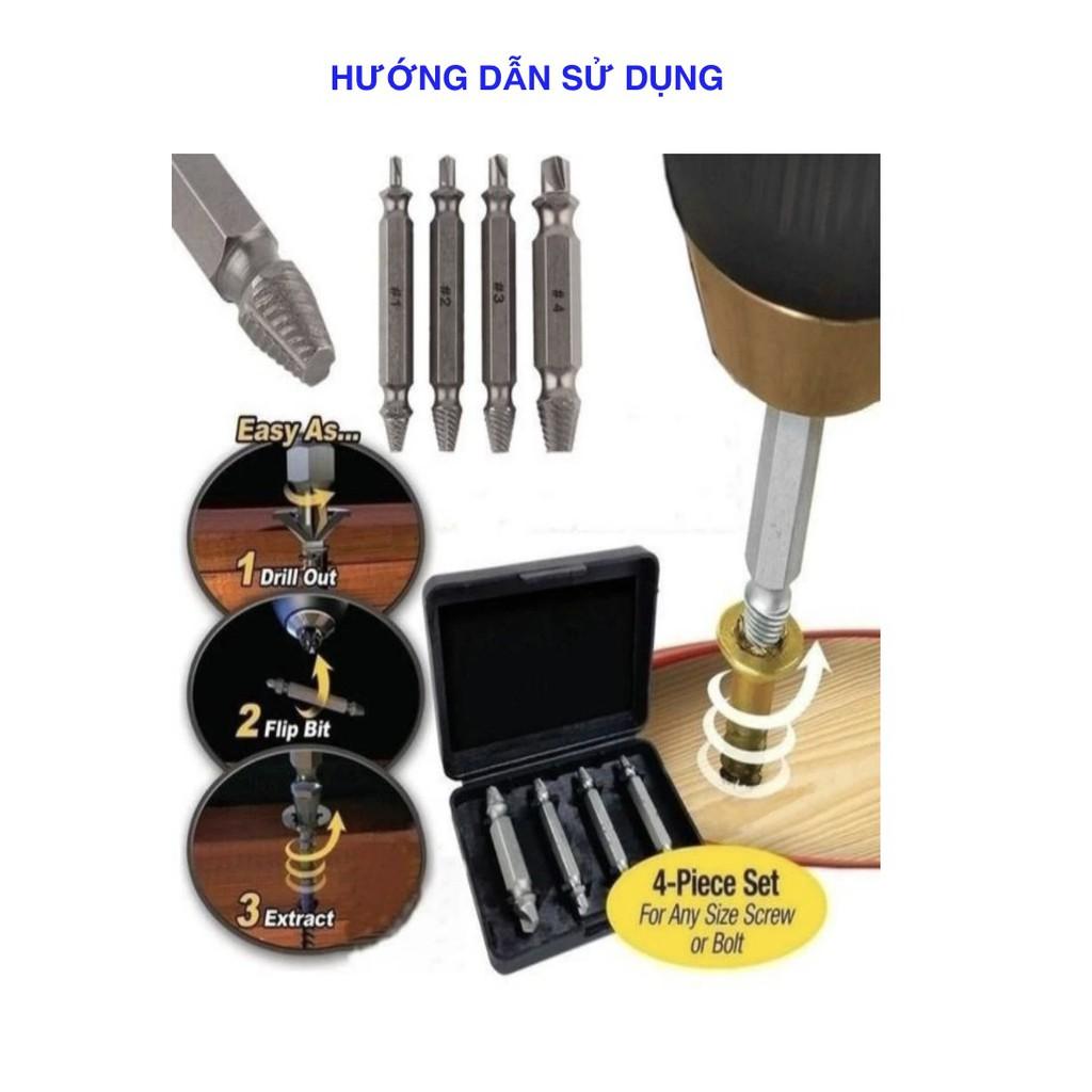 Bộ 4 Mũi Khoan Lấy Ốc Vít Germany
