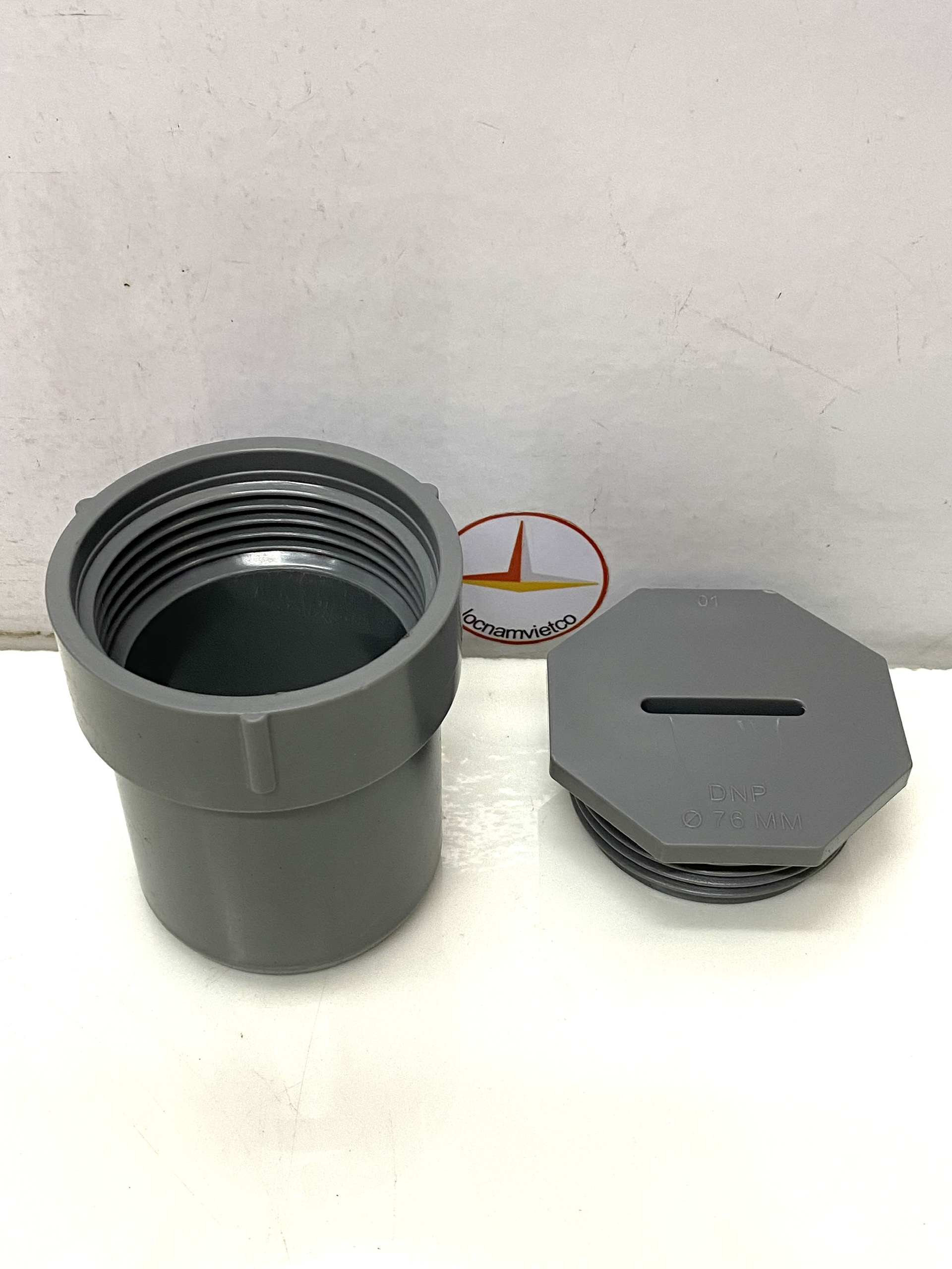Bít xả  ren trong 76 nhựa PVC –BXRT76