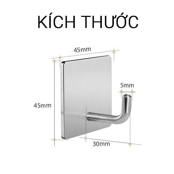 Móc Inox Treo Đồ Đa Năng, Móc Dán Tường Chịu Lực, Móc Dính Tường Treo Đồ Dùng Tiện Ích Cho Phòng Tắm, Khu Bếp. TakyHome 2005