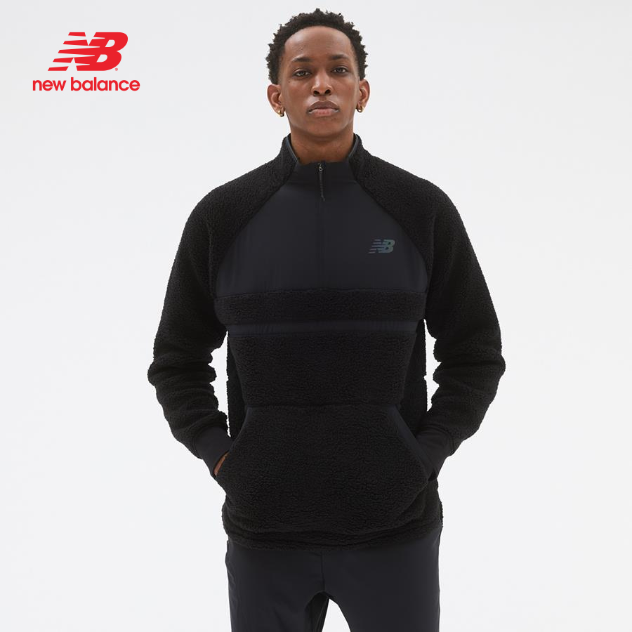 Áo thun tay dài thể thao nam New Balance APP RUNNING LONG SLEEVES T-SHIRT M BLACK - MT23285BK (form quốc tế)