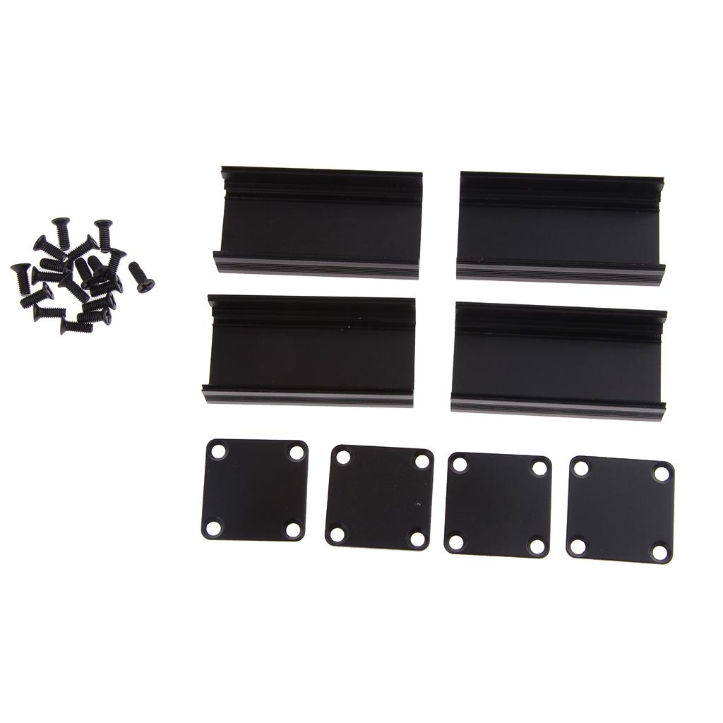 2 Set 50x25x25mm Aluminum Instrument Box PCB Enclosure DIY