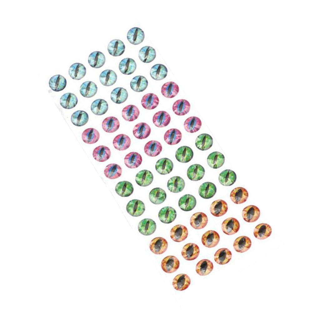 120pcs Fishing Lure Eyes 4D Holographic Eyes Fly Tying Jigs Crafts DIY
