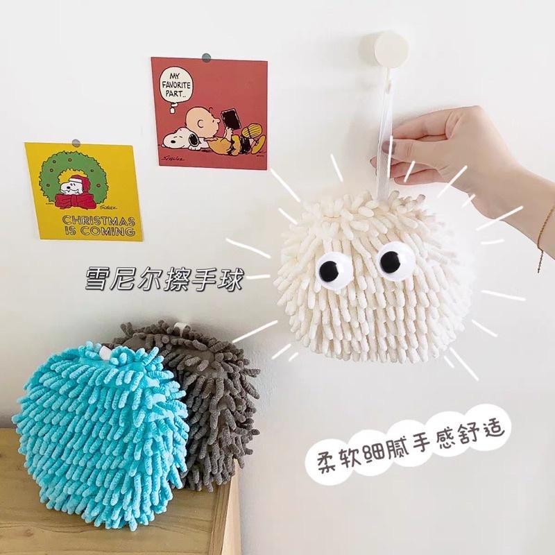 Khăn lau tay tròn san hô hình bóng xốp siêu mềm mại và thấm hút tốt nhanh khô - Khăn lau tay treo tường nhà bếp nhà tắm