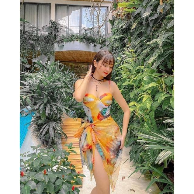 Bikini đồ bơi đi biển áo choàng