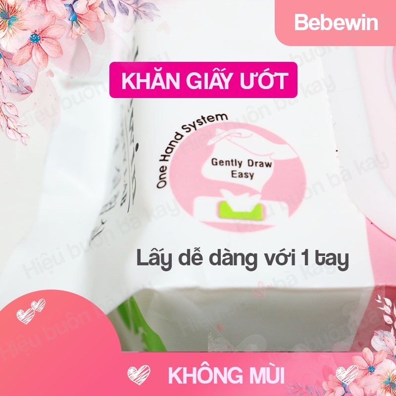 Khăn Giấy Ướt Bebewin Hàn Quốc Gói To 660g 150 Tờ Không Mùi An Toàn Cho Da