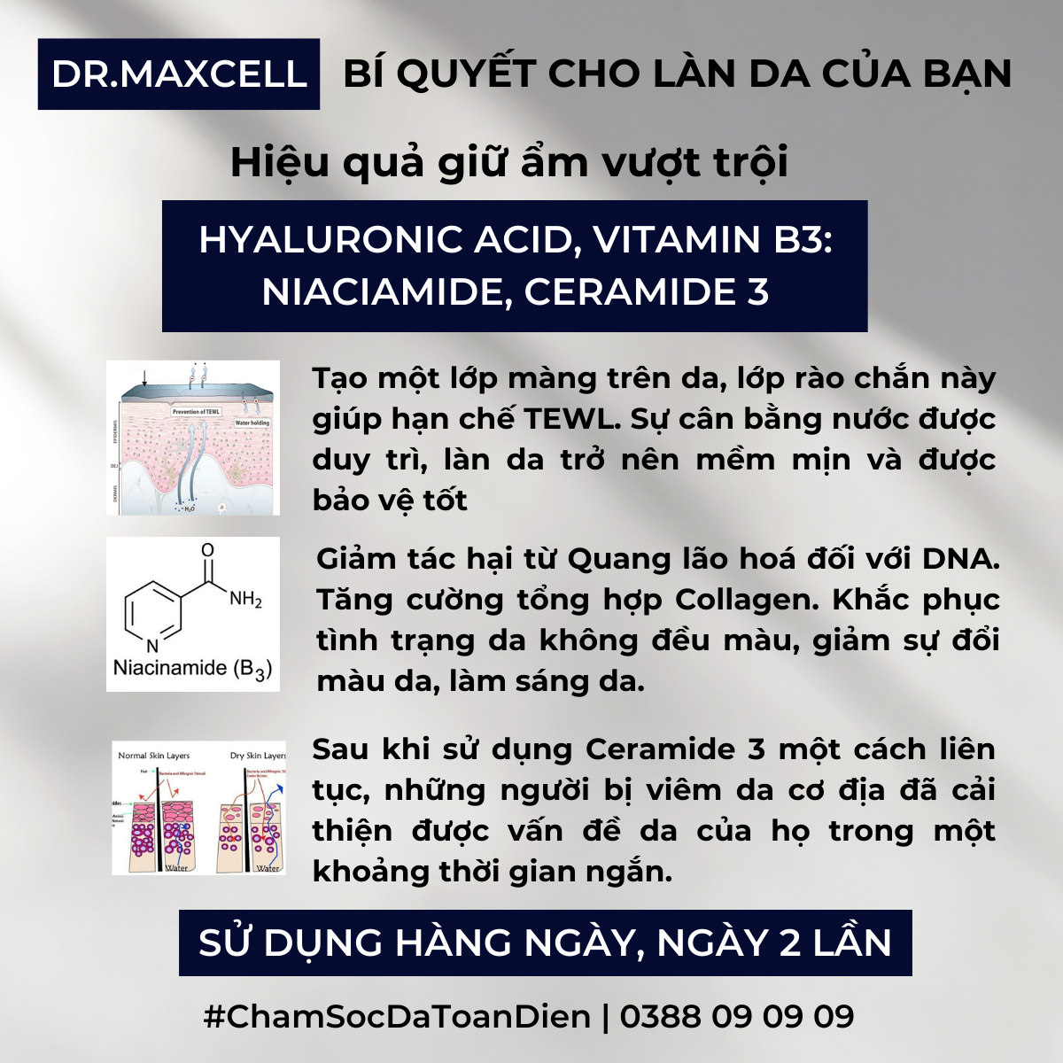 Nước cân bằng tái tạo da và đổi mới làn da Dr.Maxcell