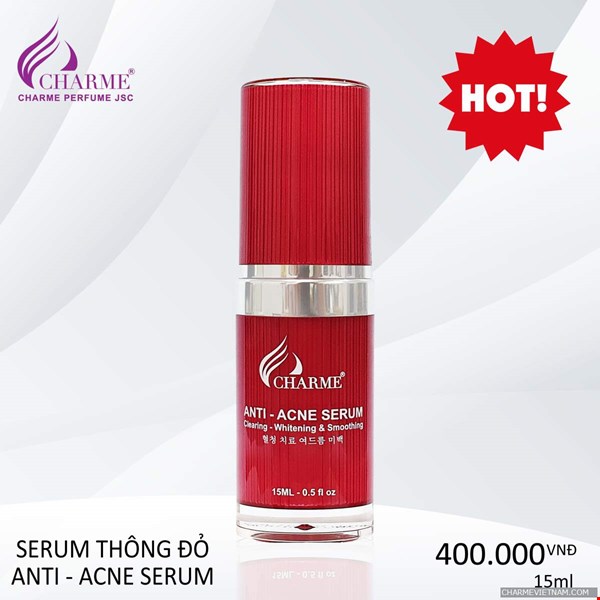 Serum Mụn CHARME Thông Đỏ Anti Acne Ngừa Mụn Trắng Da 15ml