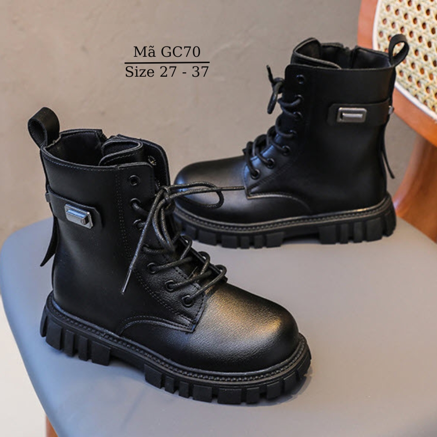 Bốt bé gái trẻ em học sinh 3 - 12 tuổi cổ cao thời trang năng động cá tính phong cách Hàn Quốc NHÍM SHOP GC70