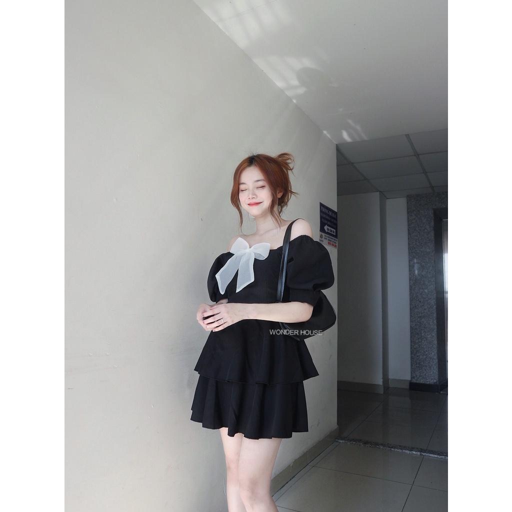 Đầm Wonderhouse cổ vuông dáng xòe 2 tầng dự tiệc, dạo phố sang chảnh - Nancy dress