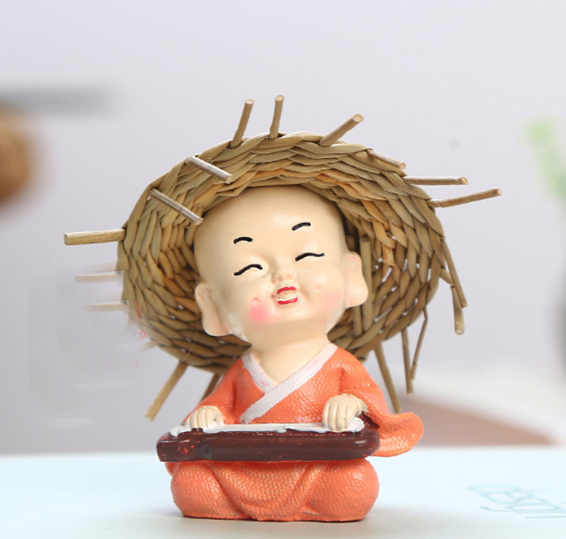 Bộ 08 tượng nón rơm kèm chân đế ngang 8 ô