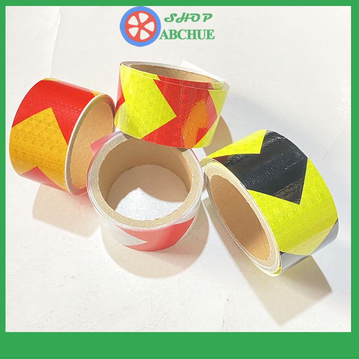 10M Băng Dính Decal Phản Quang Dán Sườn Ô Tô Hình Mũi Tên Bản Rộng 5cm