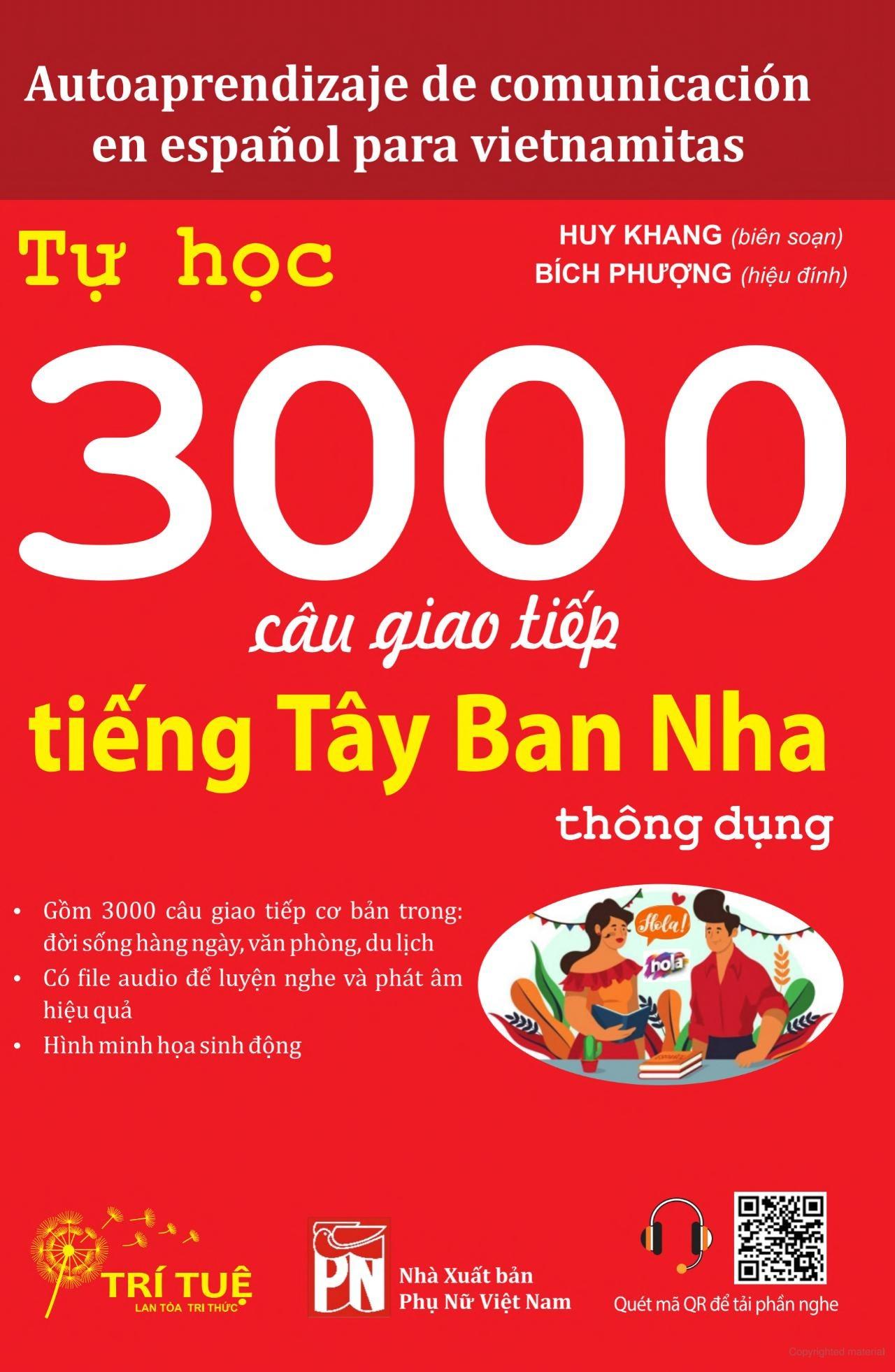 Sách - Tự Học 3000 Câu Giao Tiếp Tiếng Tây Ban Nha Thông Dụng